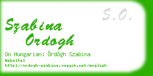 szabina ordogh business card